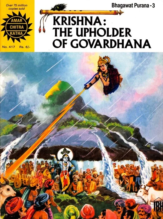 ACK-E-417-Bhagwat Puran 3-Krishna The Uphloder of Goverdhana